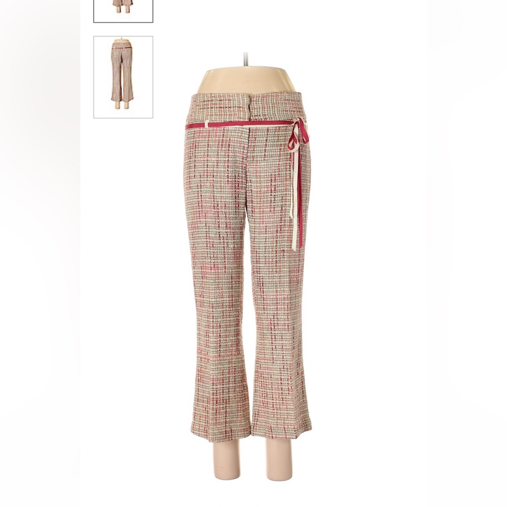 Tom K Nguyen Silk Boot Cut Slacks for Spring